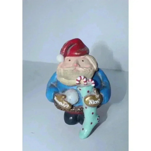 Pavilion Gift Company Christmas Santa Naughty or Nice Figurine Numbered - Picture 1 of 7